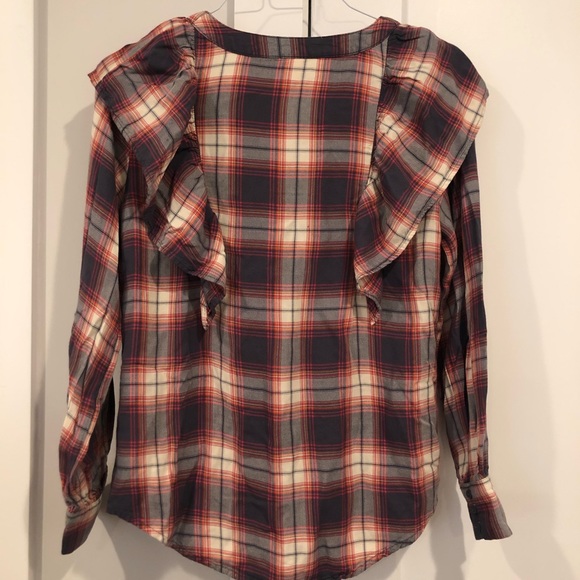 🍓Ruffled plaid top🍓 - Picture 3 of 14